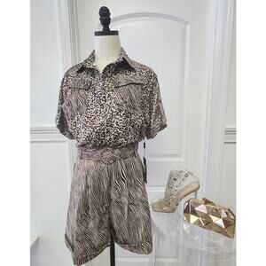 Wild Nights and Days Animal Print Short Set